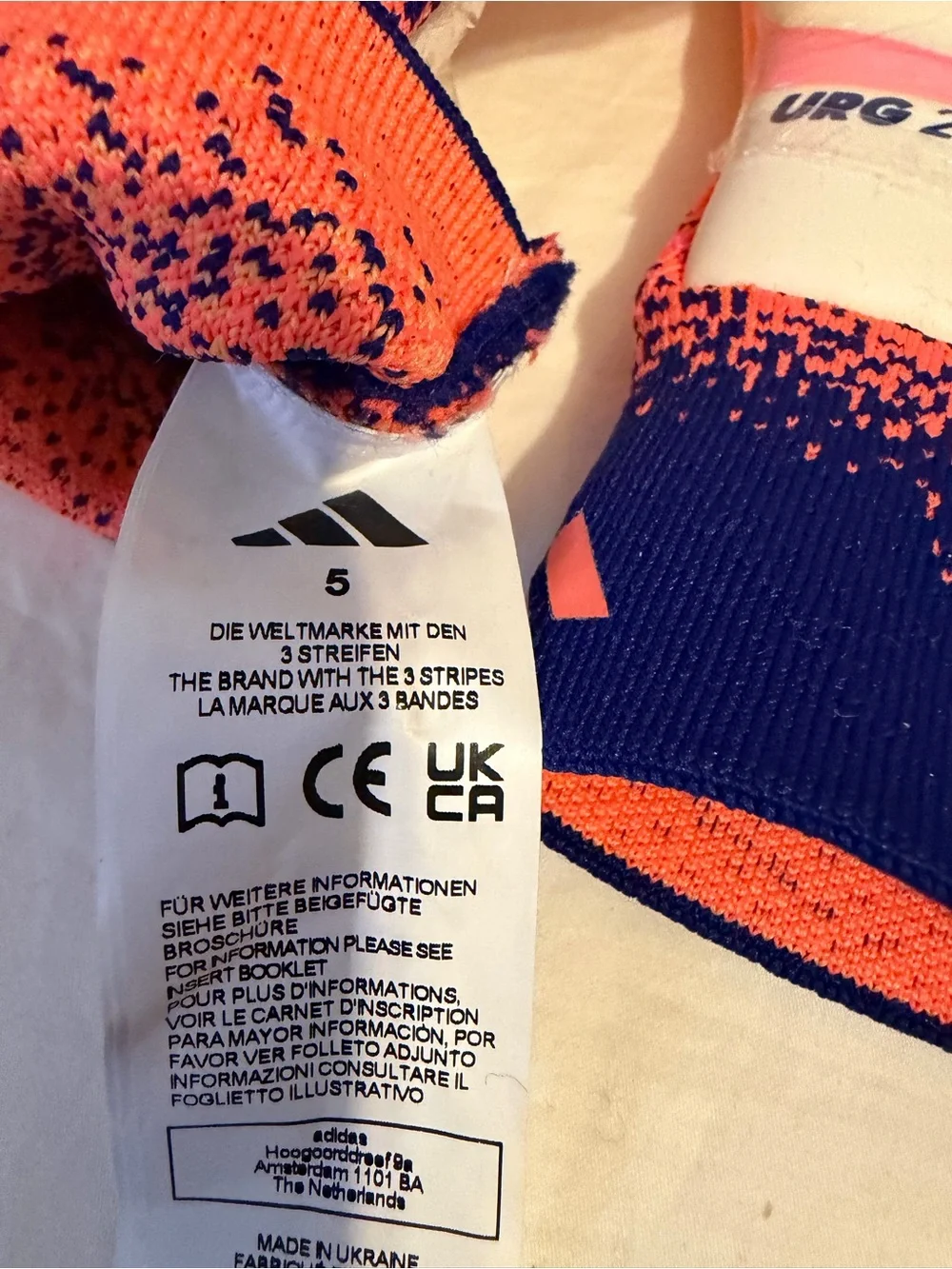 Adidas Predator Pro Goalkeeper Soccer Gloves URG 2.0 JJ3533 Men’s Sz: 5